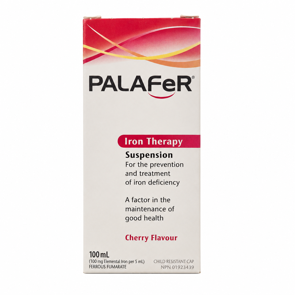 Palafer Ferrous Fumarate Suspension Cherry Flavour 20 mg/mL, 100 mL