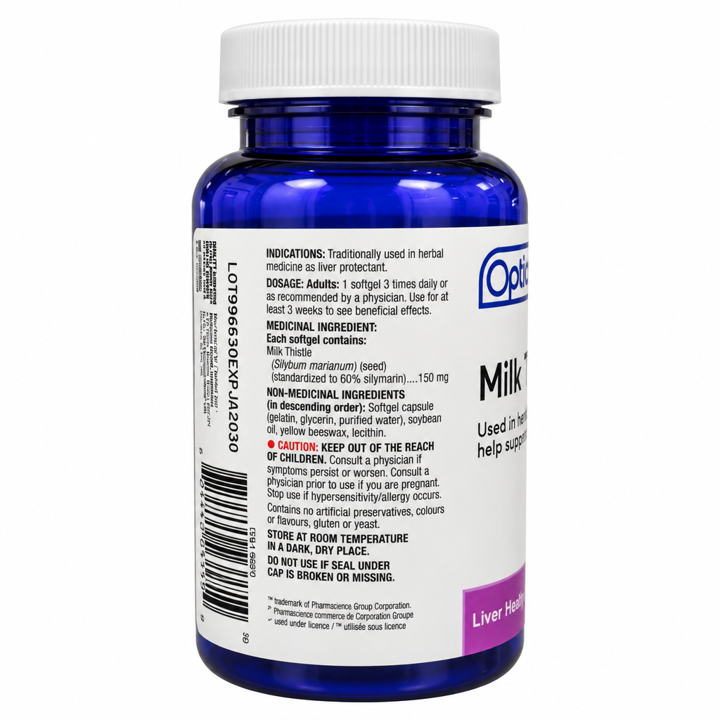 Option+ Milk Thistle 150 mg Softgels, 90 Softgels