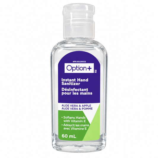OPTION+ Aloe Vera Hand Sanitizer, 60 mL