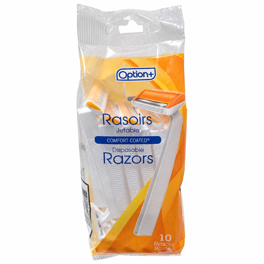 OPTION+ DISPOSABLE RAZOR SMOOTH GLIDE BLADE 10