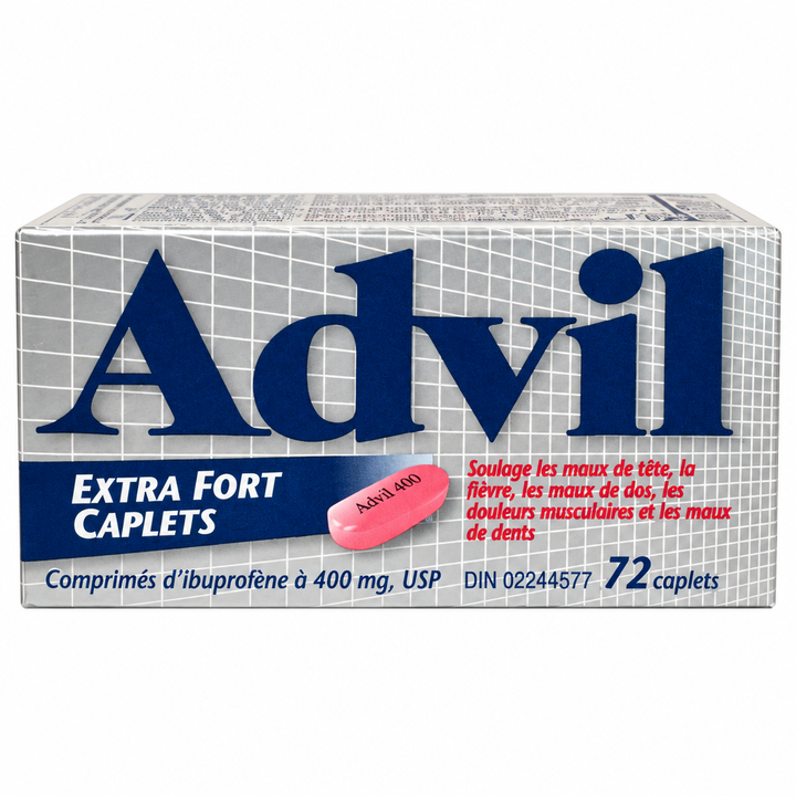 Advil Extra Strength Ibuprofen 400 mg Caplets, 72 Count
