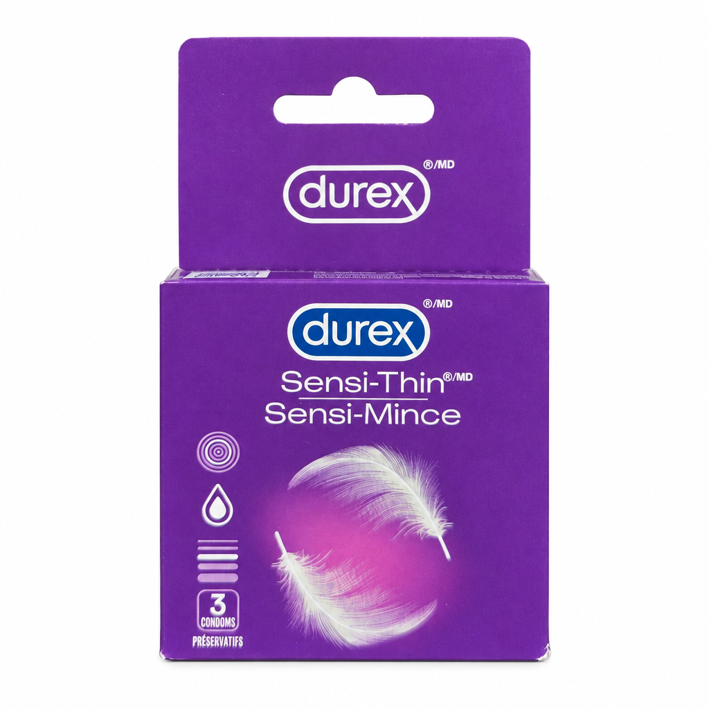 Durex Sensi-Thin Lubricated Condoms, 3 Count
