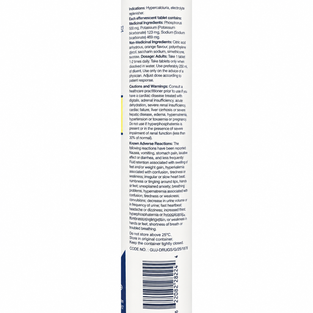 JAMP-SODIUM PHOSPHATE 500MG EFFERVESCENT TABLETS