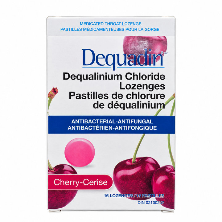 Dequadin Medicated Throat Lozenges, Cherry, 16 Lozenges