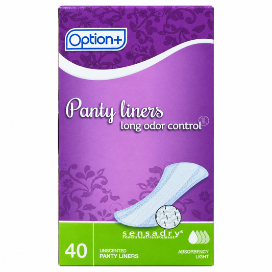 OPTION+ PANTY LINERS ODOR CONTROL 40