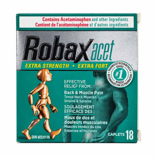 Robaxacet Extra Strength Caplets 400 mg/500 mg - 18 Caplets