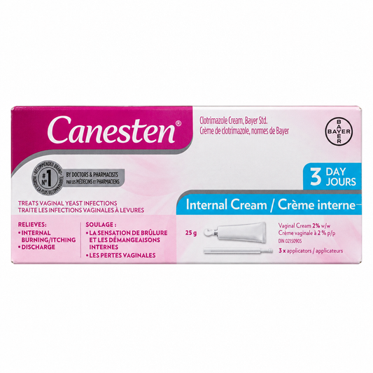 Canesten 3-Day Internal Cream 2% Vaginal Treatment, 25 g