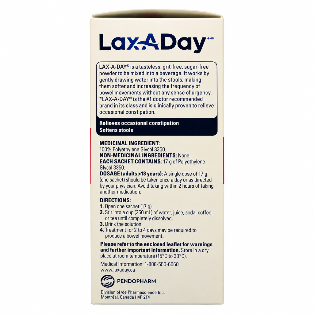 Lax-A-Day PEG 3350 Powder Sachets, 10 x 17 g