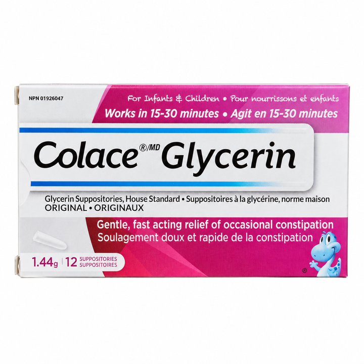 Colace Children’s Glycerin Suppositories, 12 Count