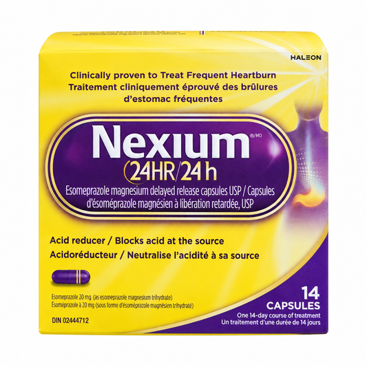 Nexium 24HR Delayed Release Capsules 20 mg, 14 Capsules