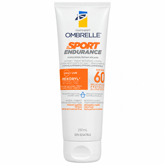 Ombrelle Sport Endurance Wet Skin Sunscreen Lotion SPF 60, 231 mL