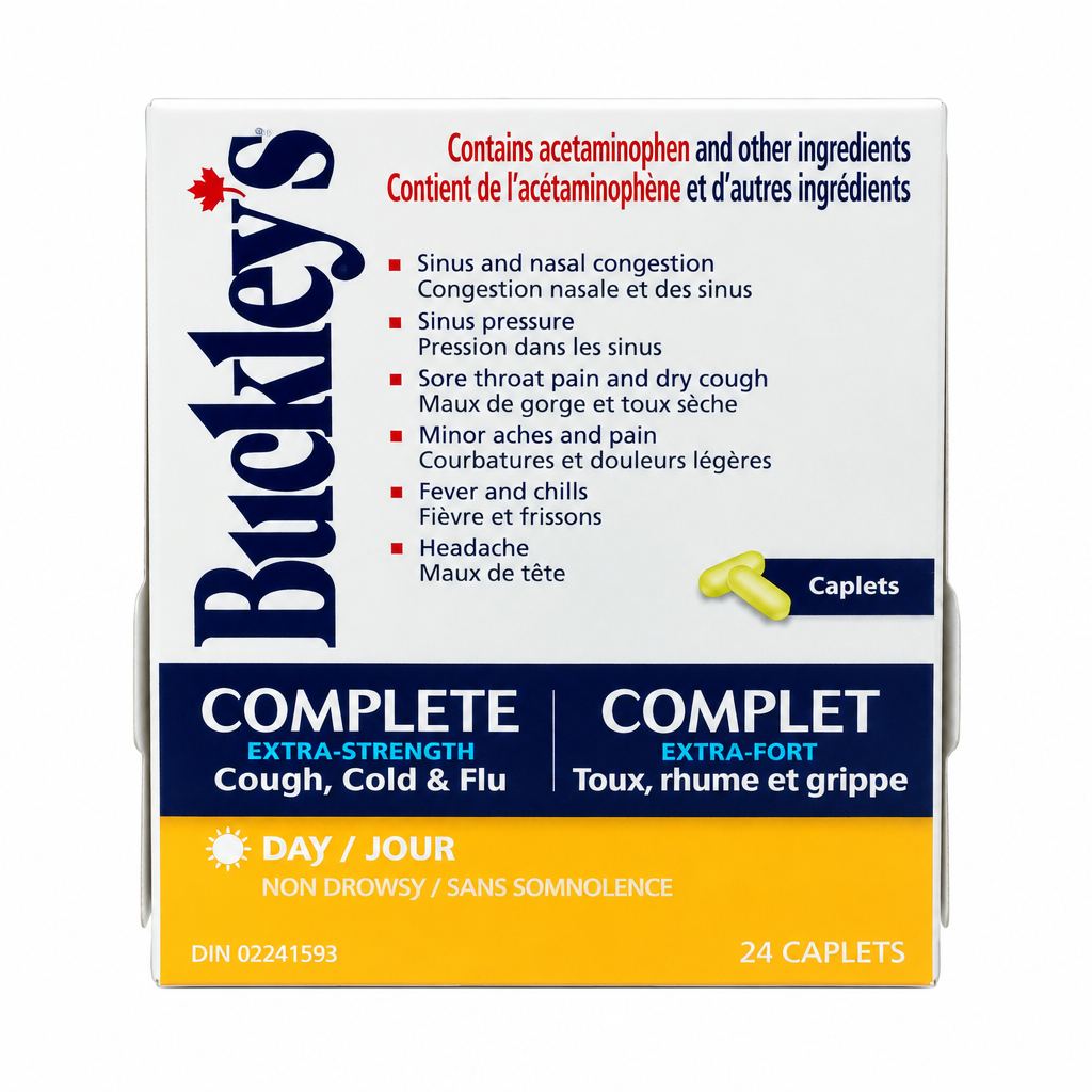 Buckley’s Complete Extra Strength Cough, Cold & Flu Daytime Caplets, 40 Caplets