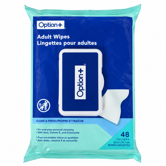 OPTION+ ADULT WIPES