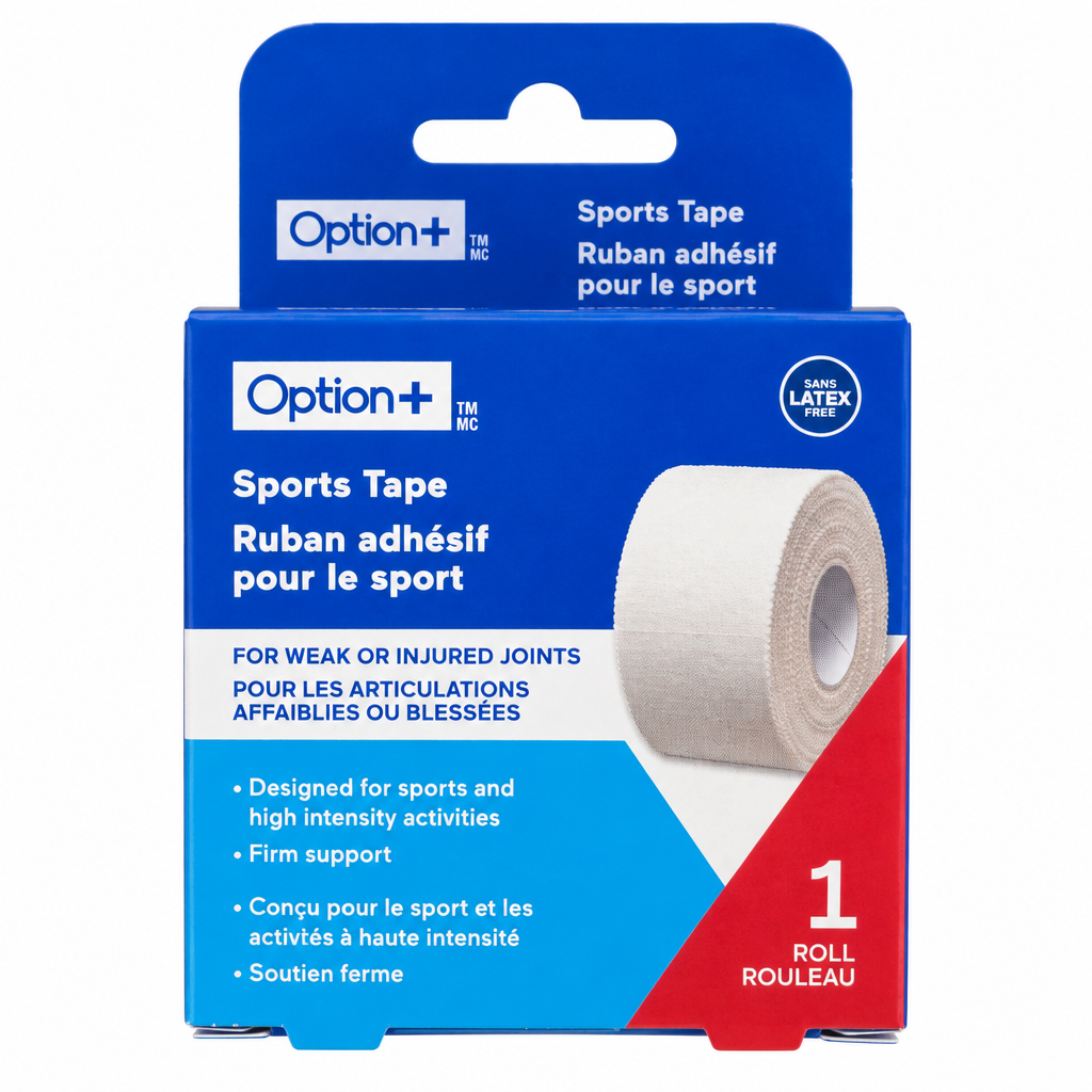 OPTION+ Sports Tape, 1.5 in x 15 yd