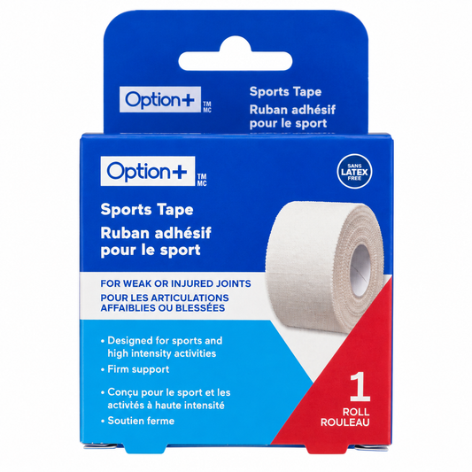 OPTION+ Sports Tape, 1.5 in x 15 yd