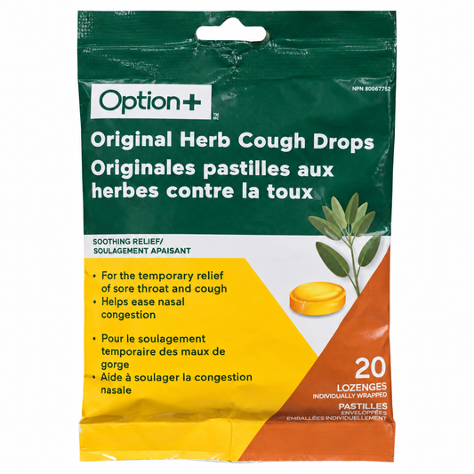 Option+ Cough Lozenges Original, 20 Lozenges