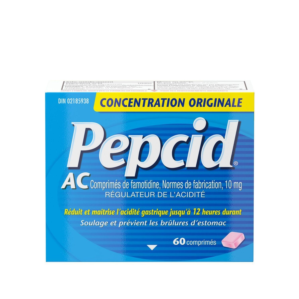 Pepcid AC Original Strength Easy-to-Swallow Tablets 10 mg, 60 Tablets
