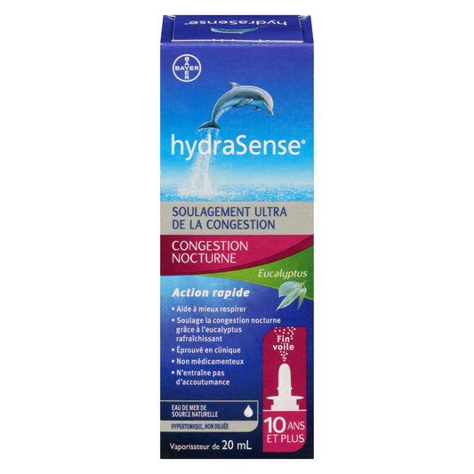 hydraSense Nighttime Congestion Eucalyptus Nasal Spray, 20 mL