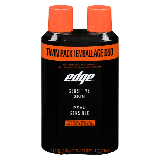 Edge Sensitive Skin Shave Gel Twin Pack, 2 x 198 g