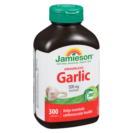 Jamieson Odourless Garlic 500 mg, 300 Softgels