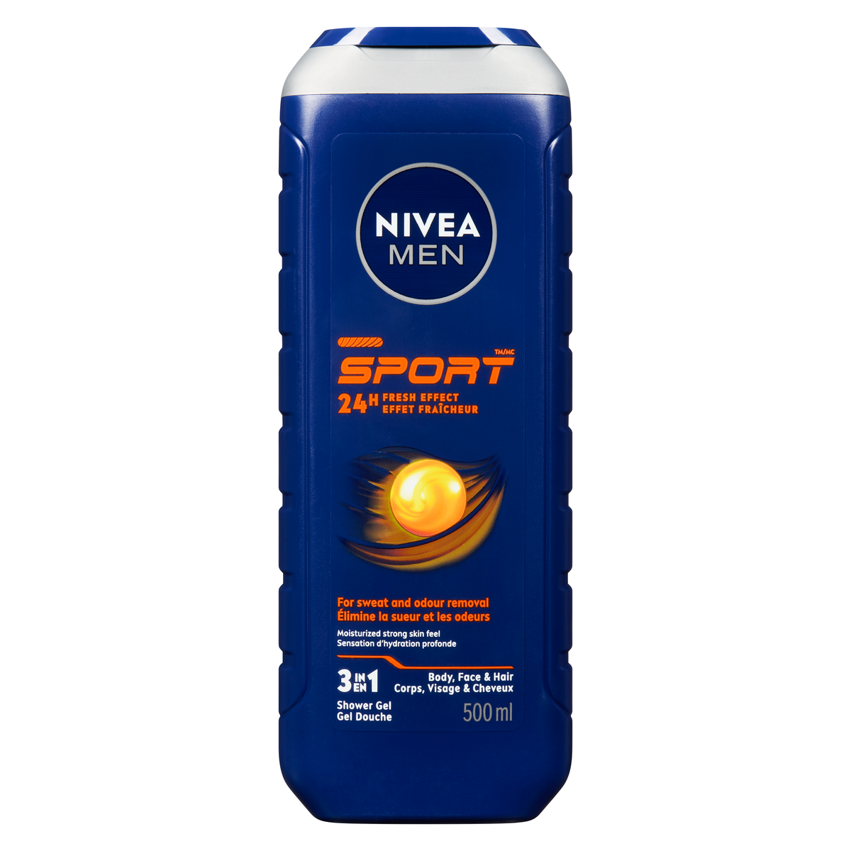 NIVEA MEN Sport 24H Fresh Effect Shower Gel, 500 mL