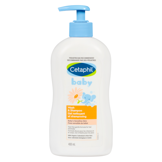Cetaphil Baby Wash & Shampoo with Organic Calendula, 400 mL