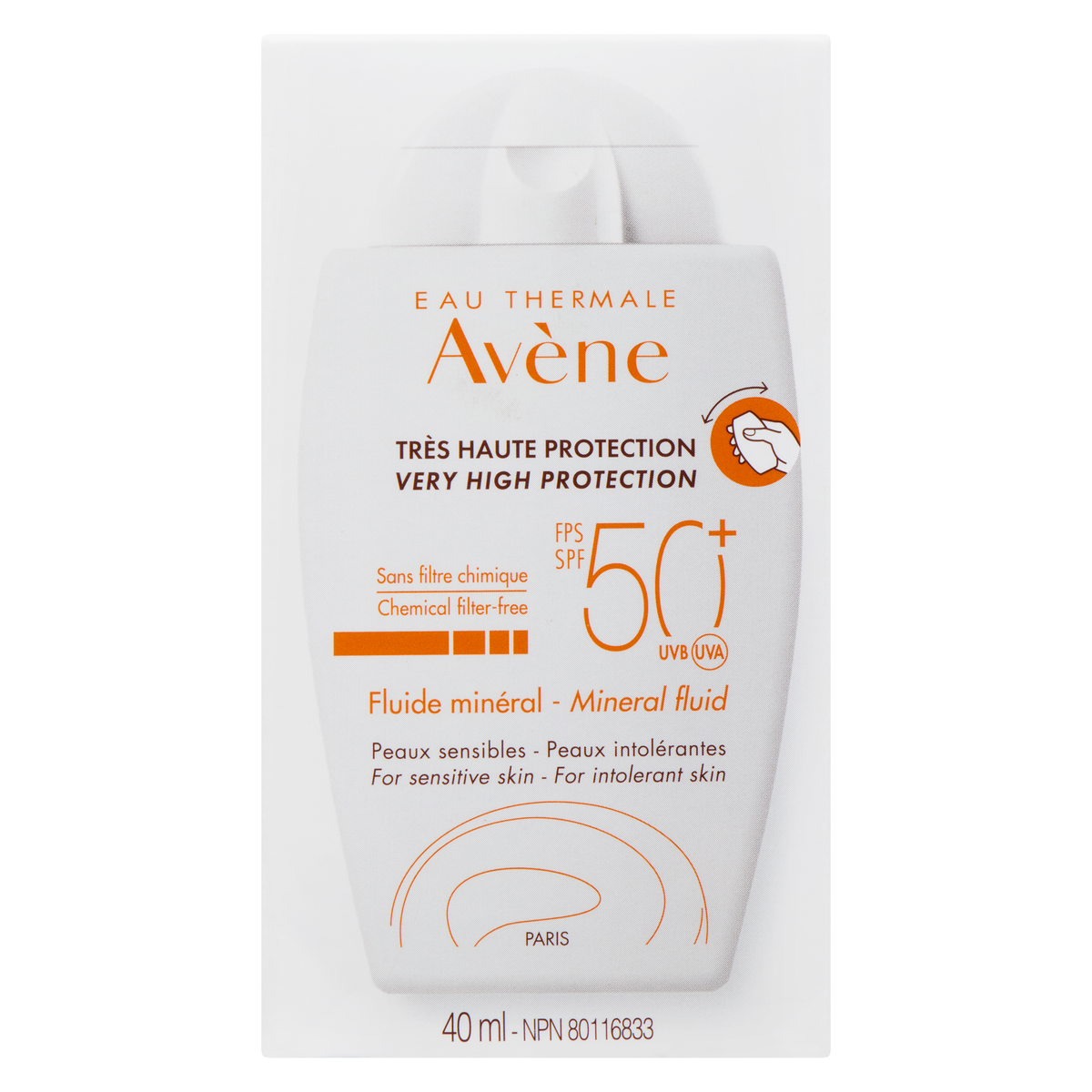 Avène Mineral Fluid Sunscreen SPF 50+ 40 mL