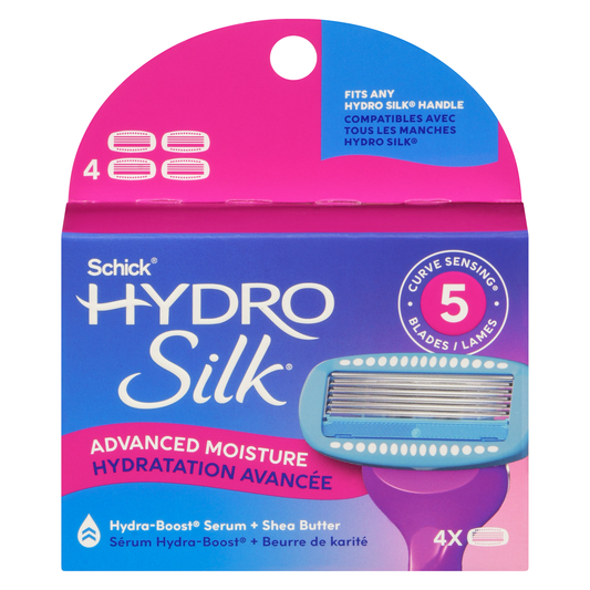 Schick Hydro Silk Women's Razor Refill Cartridges, 4 Count