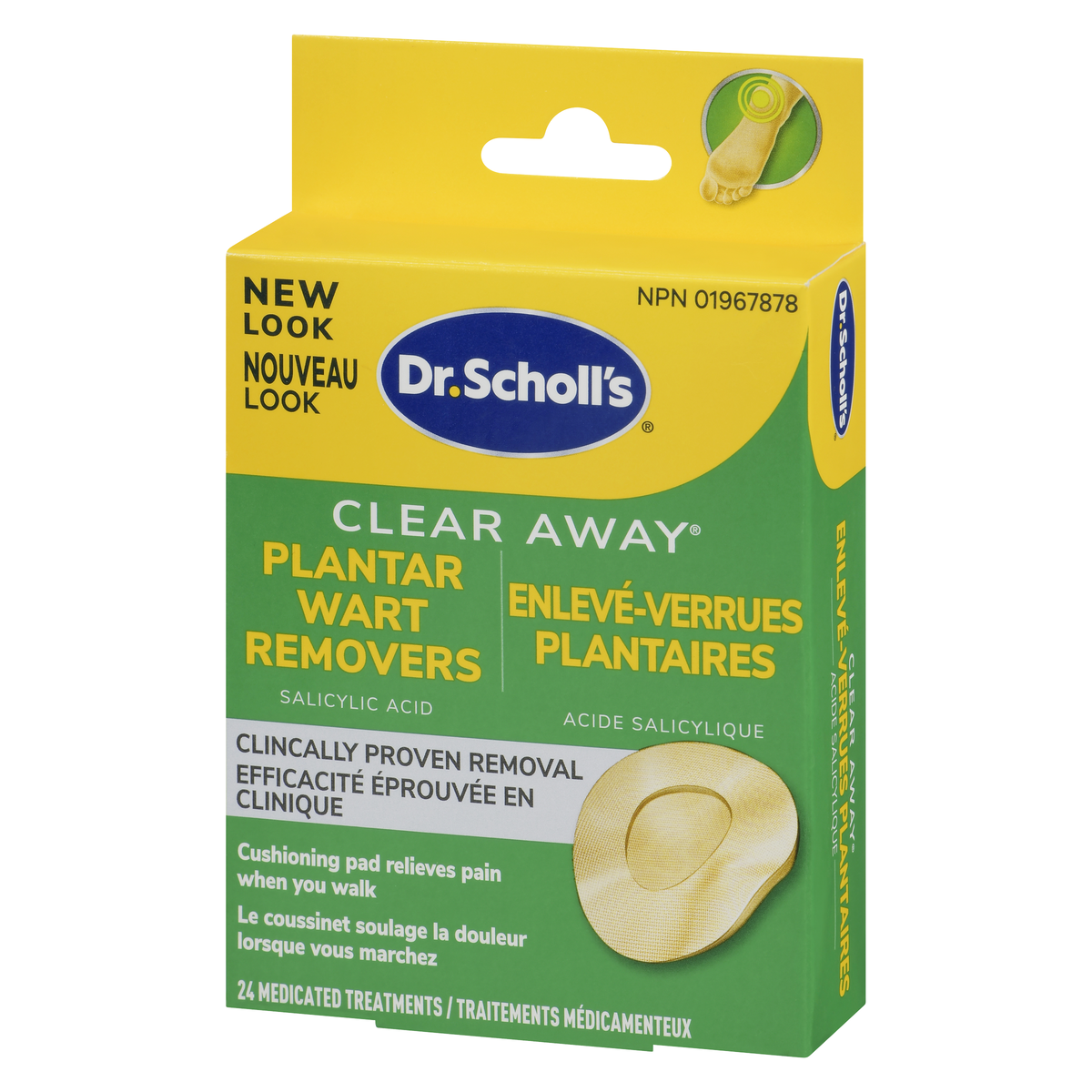 Dr. Scholl's Clear Away Plantar Wart Remover, 24 Treatments