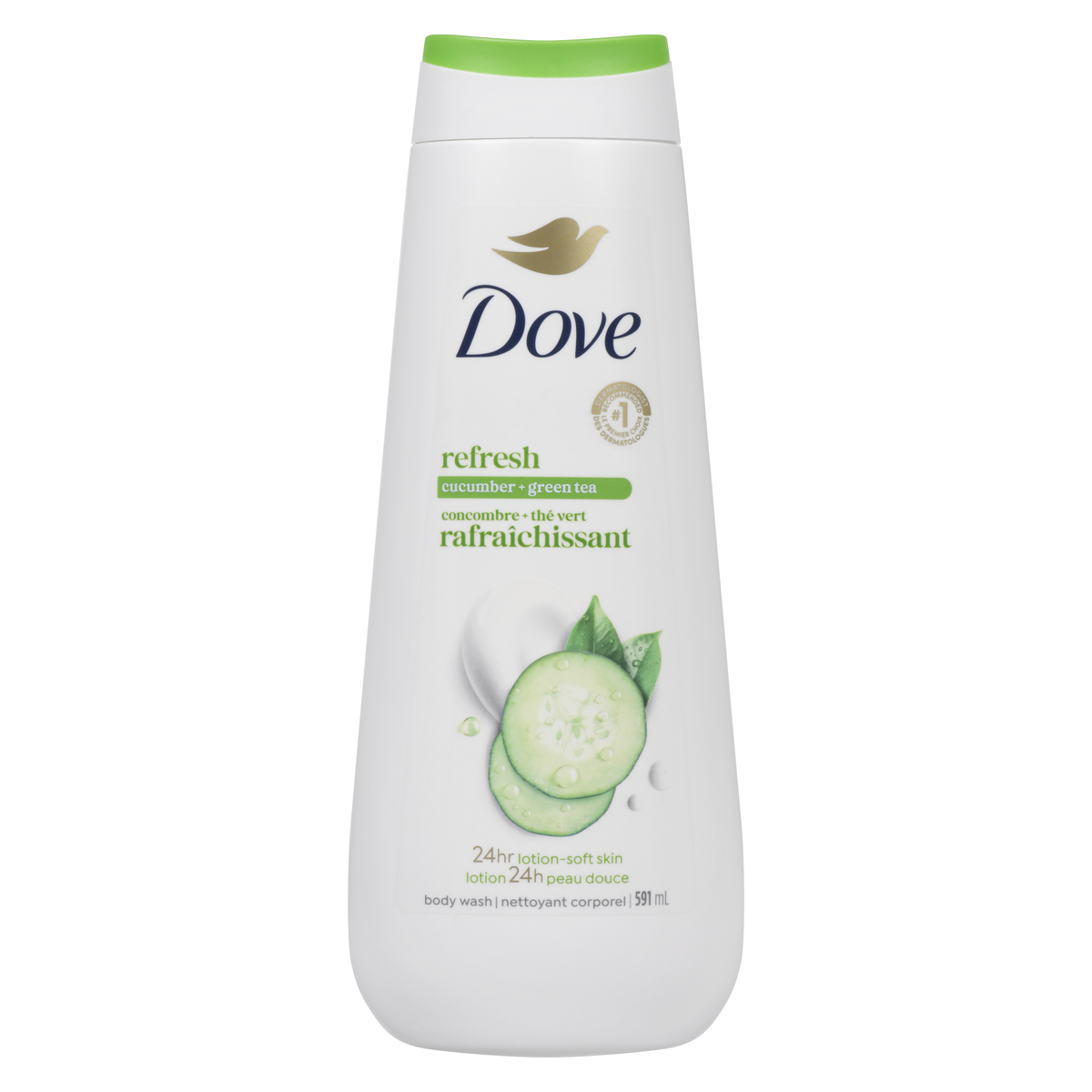 Dove Refreshing Body Wash Cucumber & Green Tea, 591 mL