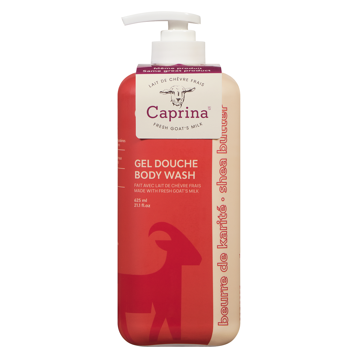 Caprina Goat's Milk Body Wash with Shea Butter, 625 mL