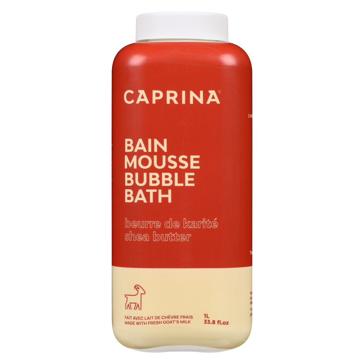 Caprina Goat Milk Bubble Bath with Shea Butter, 1 L