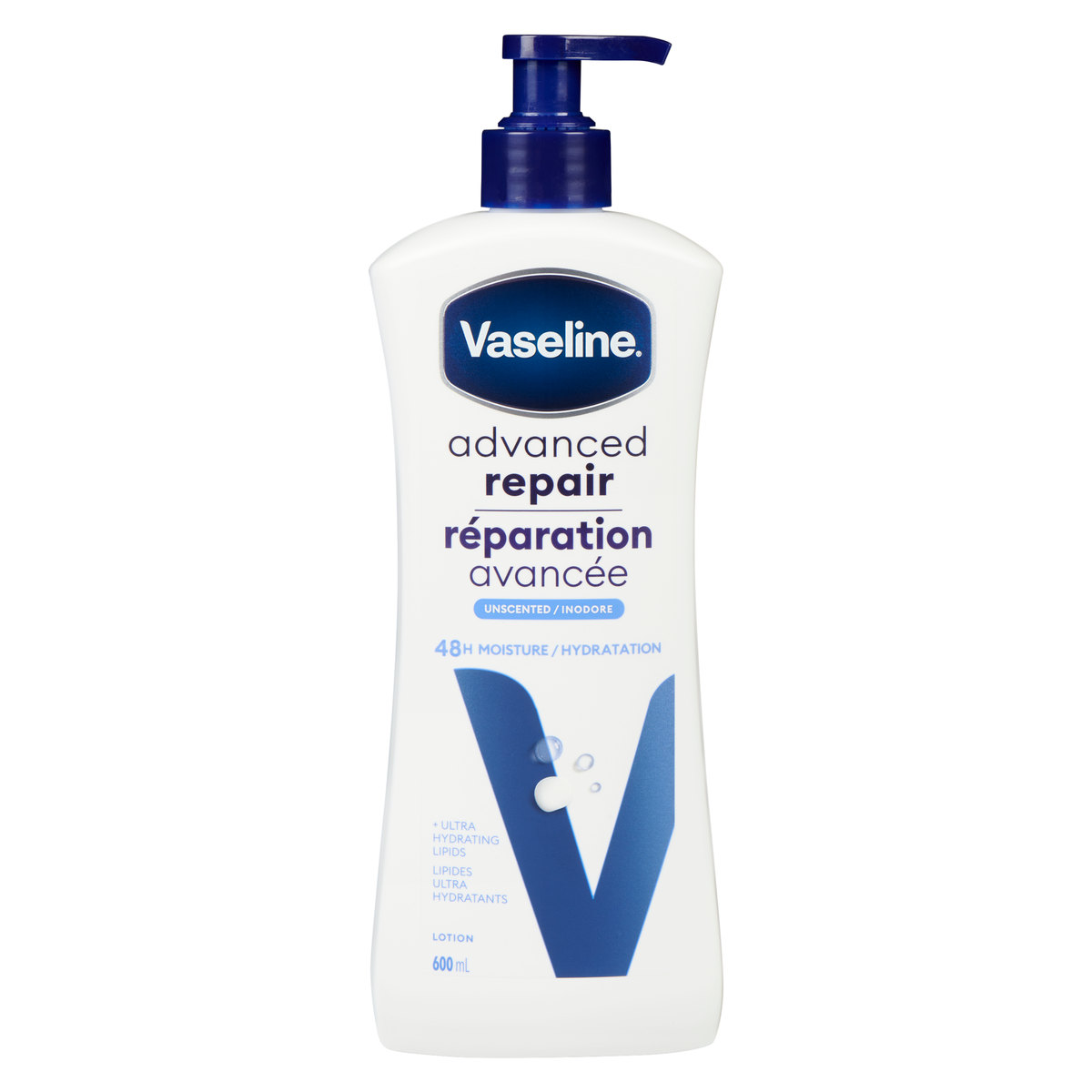 Vaseline Intensive Care Advanced Repair Unscented Body Lotion, 600 mL