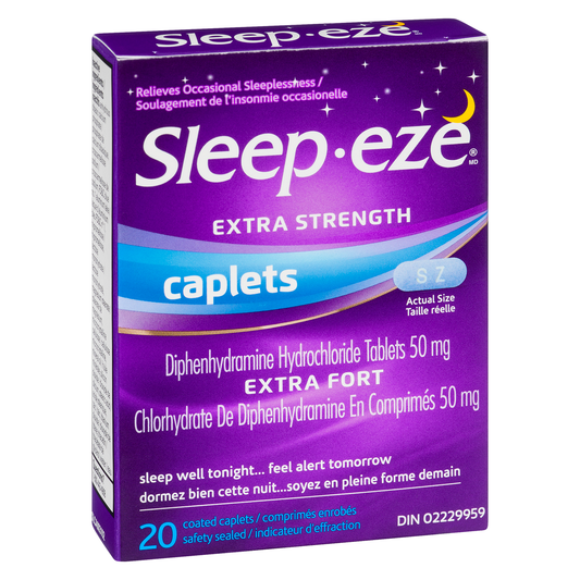 Sleep-Eze Extra Strength 50 mg Coated Caplets, 20 Count
