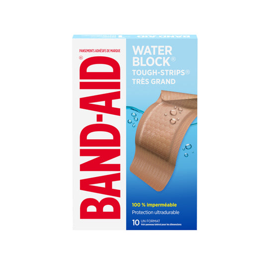 BAND-AID Tough-Strips Extra Large Adhesive Bandages, 10 Count
