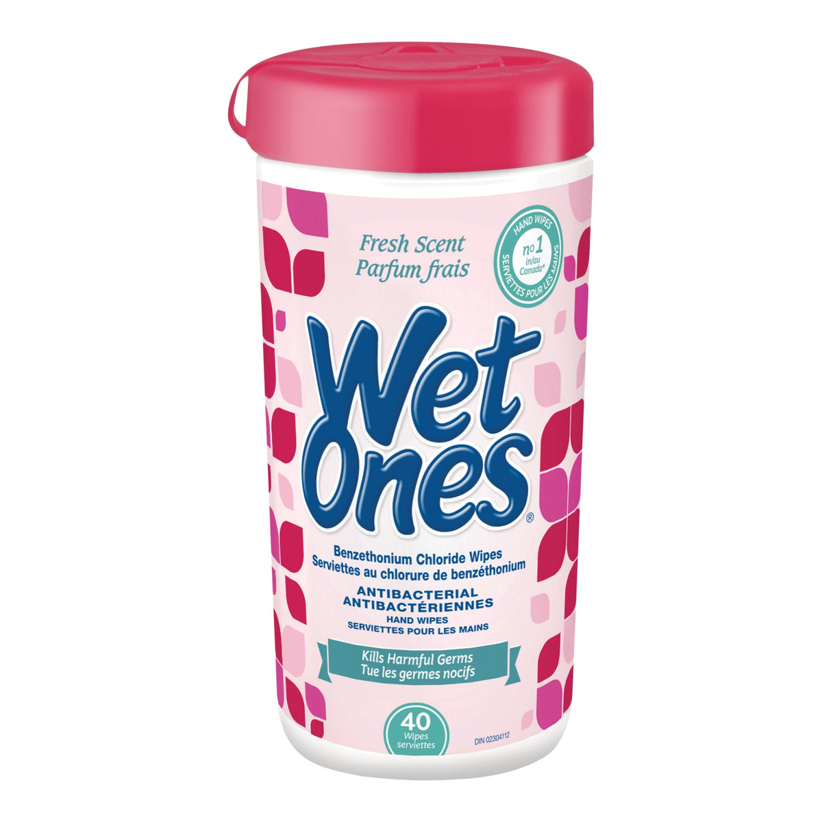 Wet Ones Antibacterial Hand & Face Wipes, Fresh Scent, 40 Count