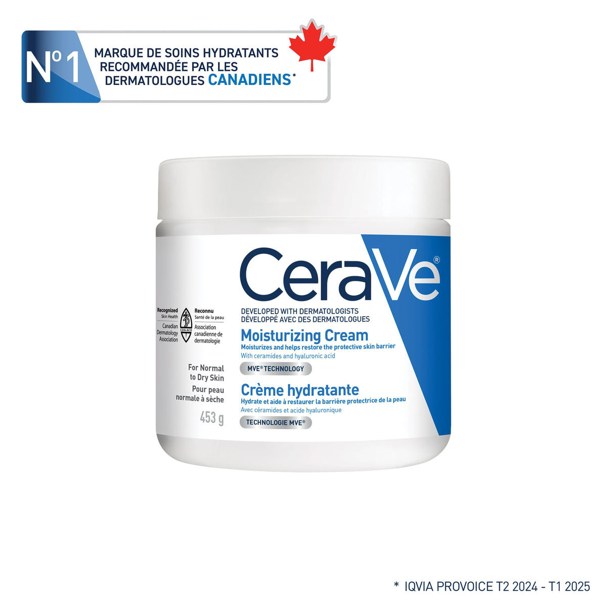 CeraVe Moisturizing Cream for Normal to Dry Skin, 453 g