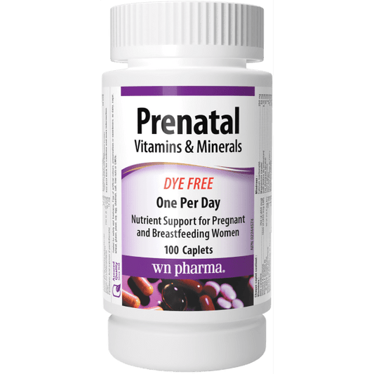 Webber Naturals Prenatal Vitamins & Minerals 35 mg Iron One Per Day, 100 Caplets
