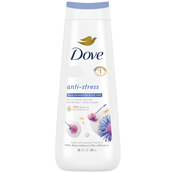 Dove Anti-Stress Body Wash Blue Chamomile & Oat Milk 591 mL