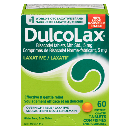Dulcolax Bisacodyl 5 mg Enteric-Coated Laxative Tablets, 60 Tablets