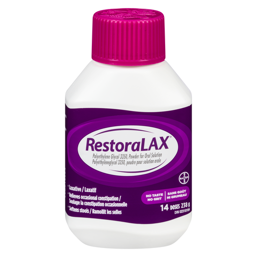 RestoraLAX Powder Laxative, 14 Once-Daily Doses, 238 g