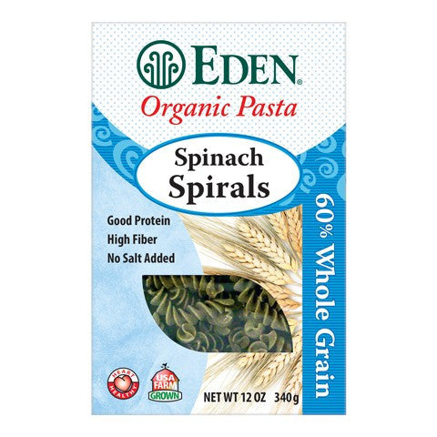 Eden Organic Organic Spinach Spirals Pasta - Queensborough Community Pharmacy