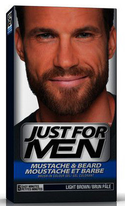 JUST FOR MEN MUSTACHE, BEARD, & SIDEBURNS LIGHT BROWN #1160 - Queensborough Community Pharmacy