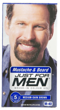 JUST FOR MEN MUSTACHE, BEARD, & SIDEBURNS MED DARK BROWN #1168 - Queensborough Community Pharmacy