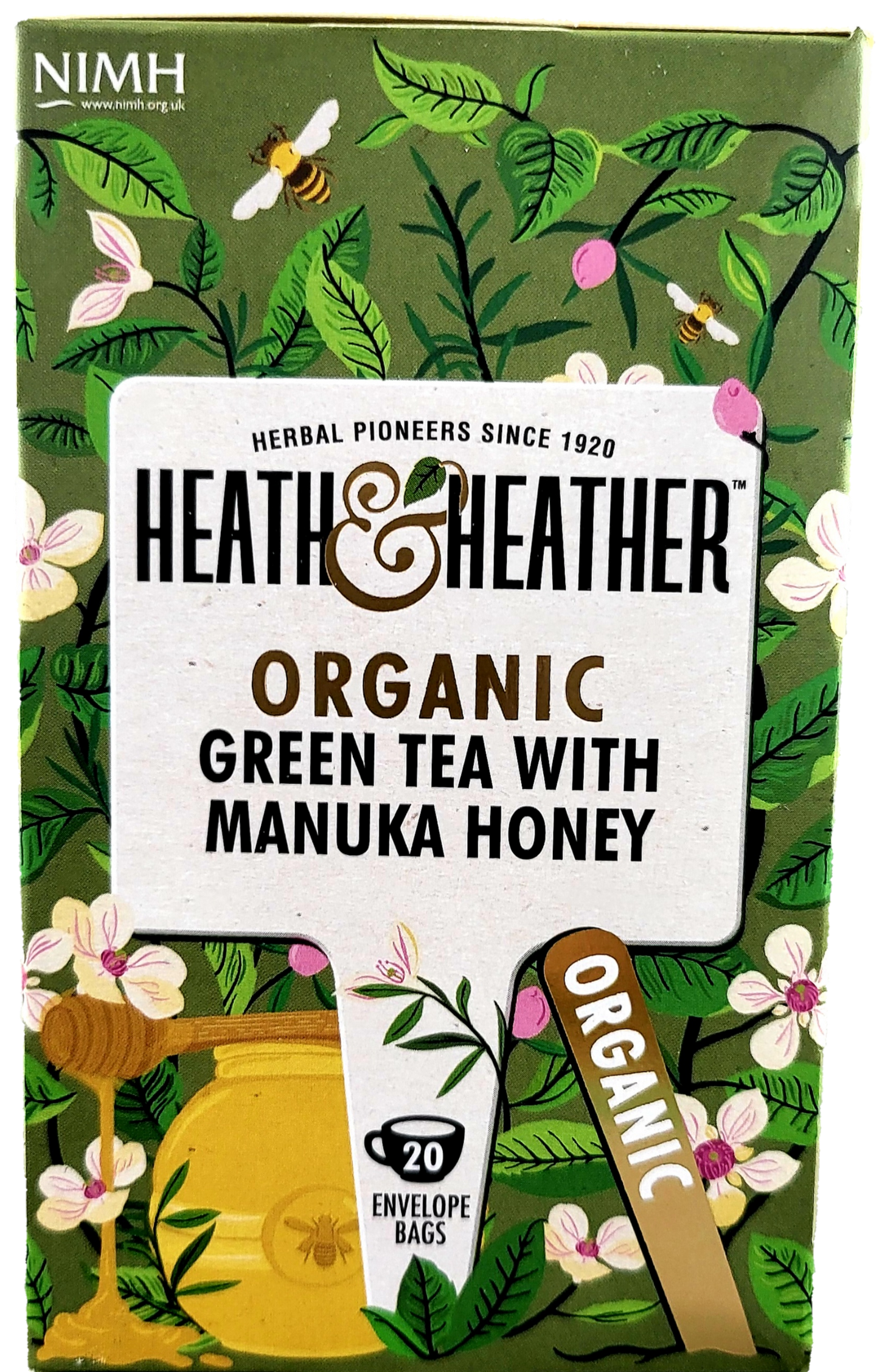 Heath & Heather Organic Green Tea with Manuka Honey