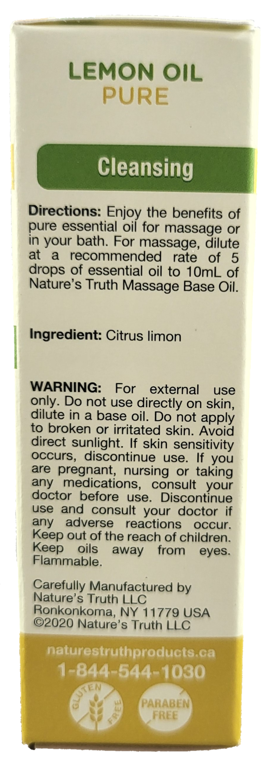 Nature's Truth Pure Lemon Oil 15ml