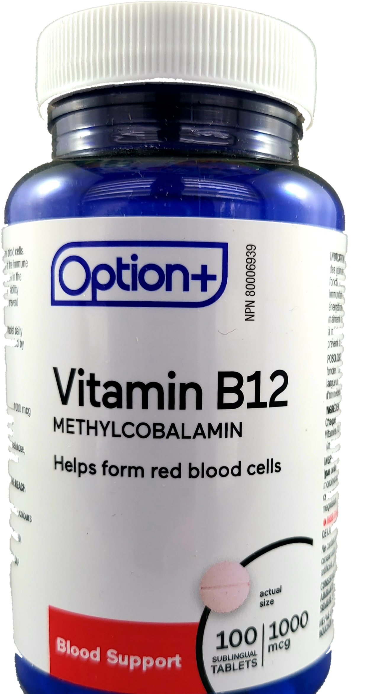 OPTION+ VITAMIN B12 1000MCG 100'S