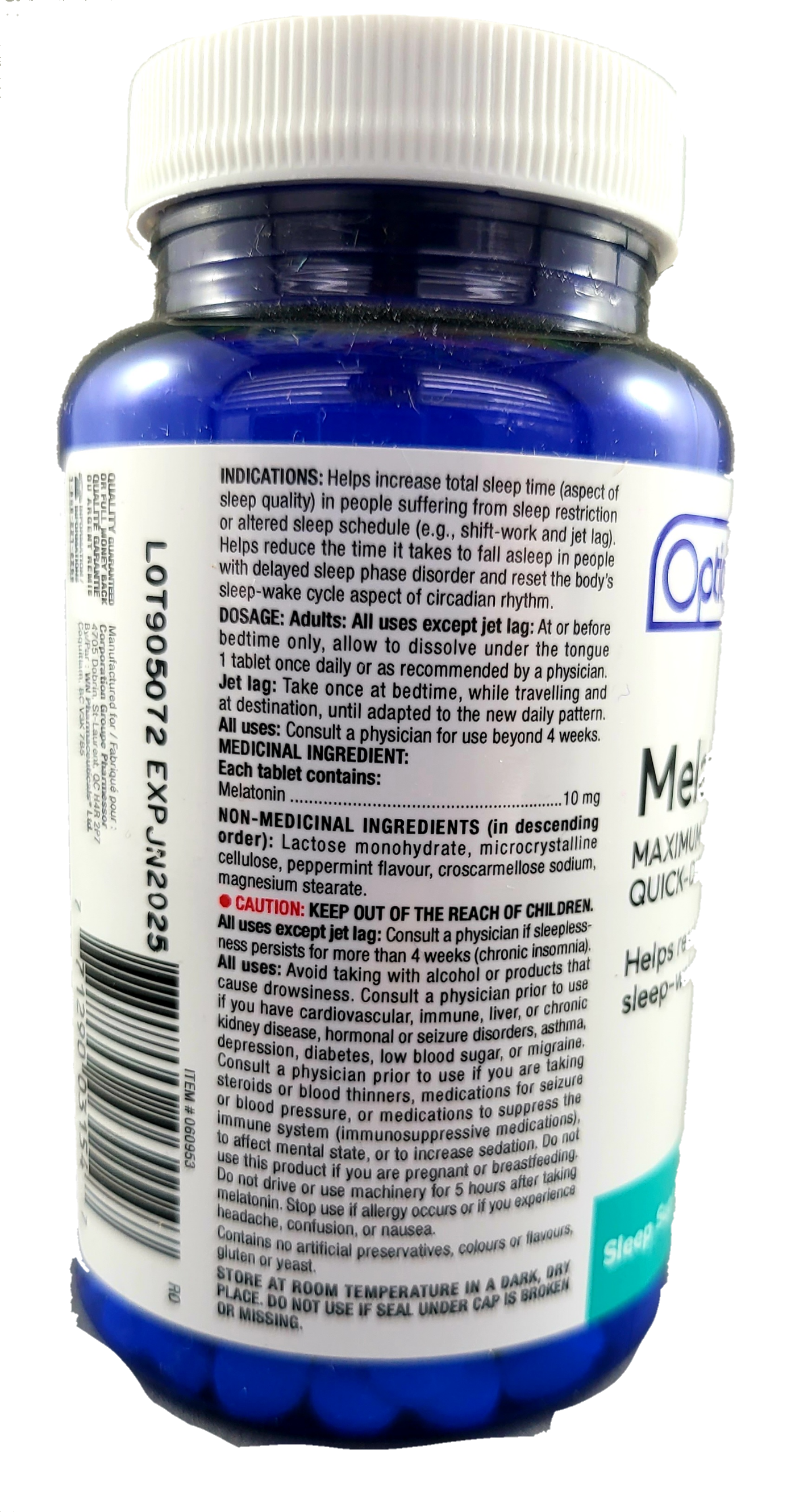 OPTION+ MELATONIN MAXIMUM STRENGTH 10MG 60's