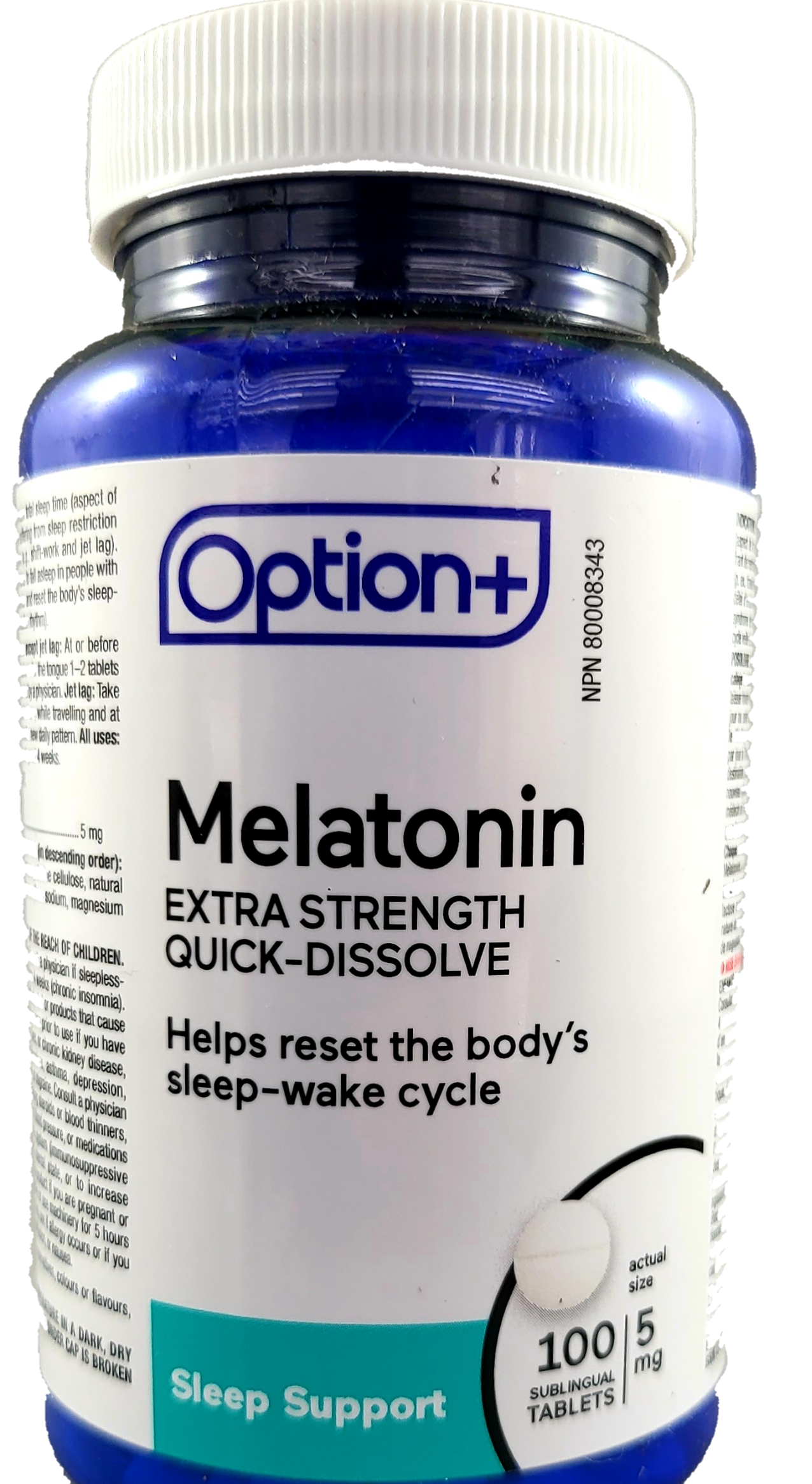 OPTION+ QUICK DISSOLVE MELATONIN EXTRA STRENGTH 5MG 100'S