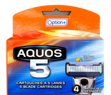 OPTION+ AQUOS 5 SHAVING BLADES 4'S
